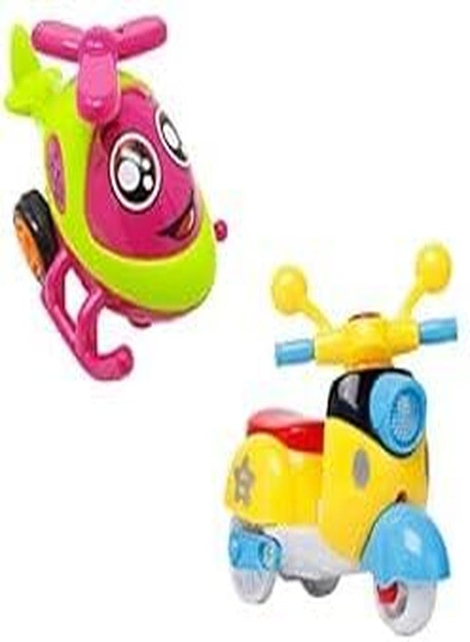 HDA GROUP HELICOPTE-SCOOTER-COMBO-02 - Realistic Design Vehicle Toy for Kids 3+ Years for Indoor and Outdoor Play | Safe and Durable Toy for Ultimate Fun(Multicolor) - Image 2